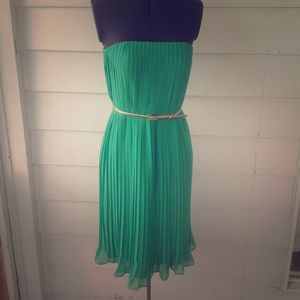 Donna Morgan for ModCloth green strapless dress 6